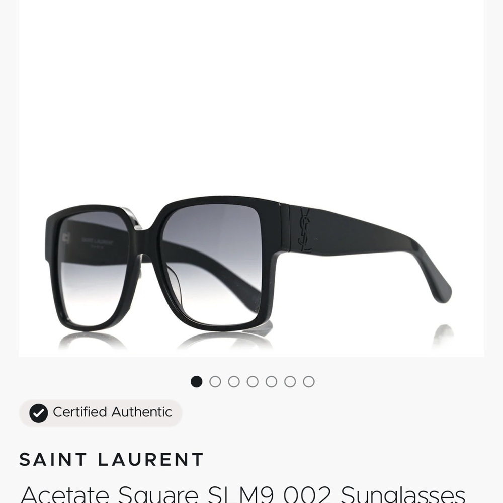 Saint Laurent Black Square Sunglasses